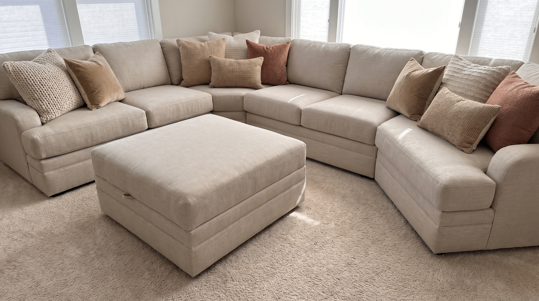 Custom Carson sectional in a customer's home — reviewed by Carlos Salas